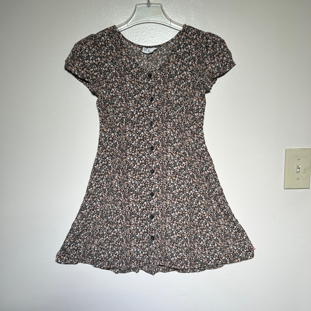 Floral Button-Up Kids Dress